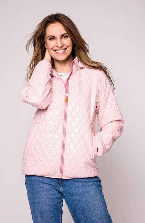 Northern Classics Shiny Quilted Puffer Jacket In Pink