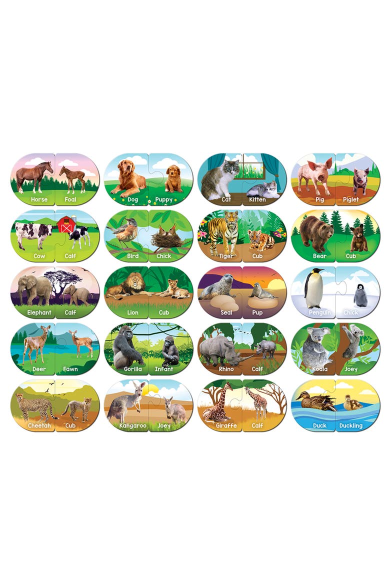 Animals Matching Puzzles, Alternate, color, Multicolor