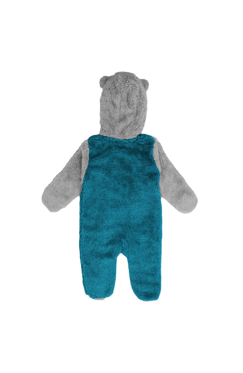 Outerstuff Newborn & Infant Teal San Jose Sharks Game Nap Teddy Fleece Bunting Full-Zip Sleeper, Alternate, color, 