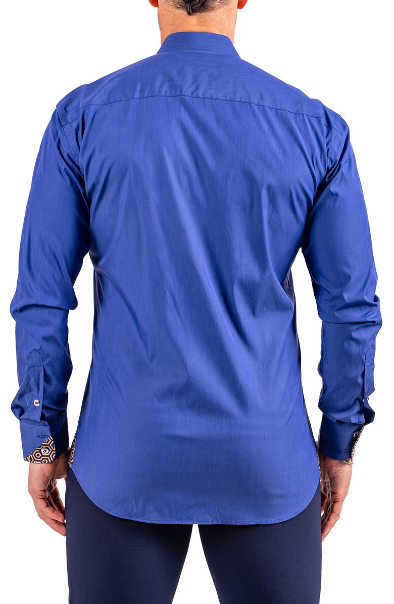 Maceoo Einstein Resistance0126 Blue Button-Up Shirt, Alternate, color, Blue