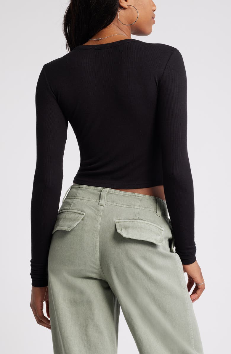 BP. Rib Long Sleeve Crop Top, Alternate, color,