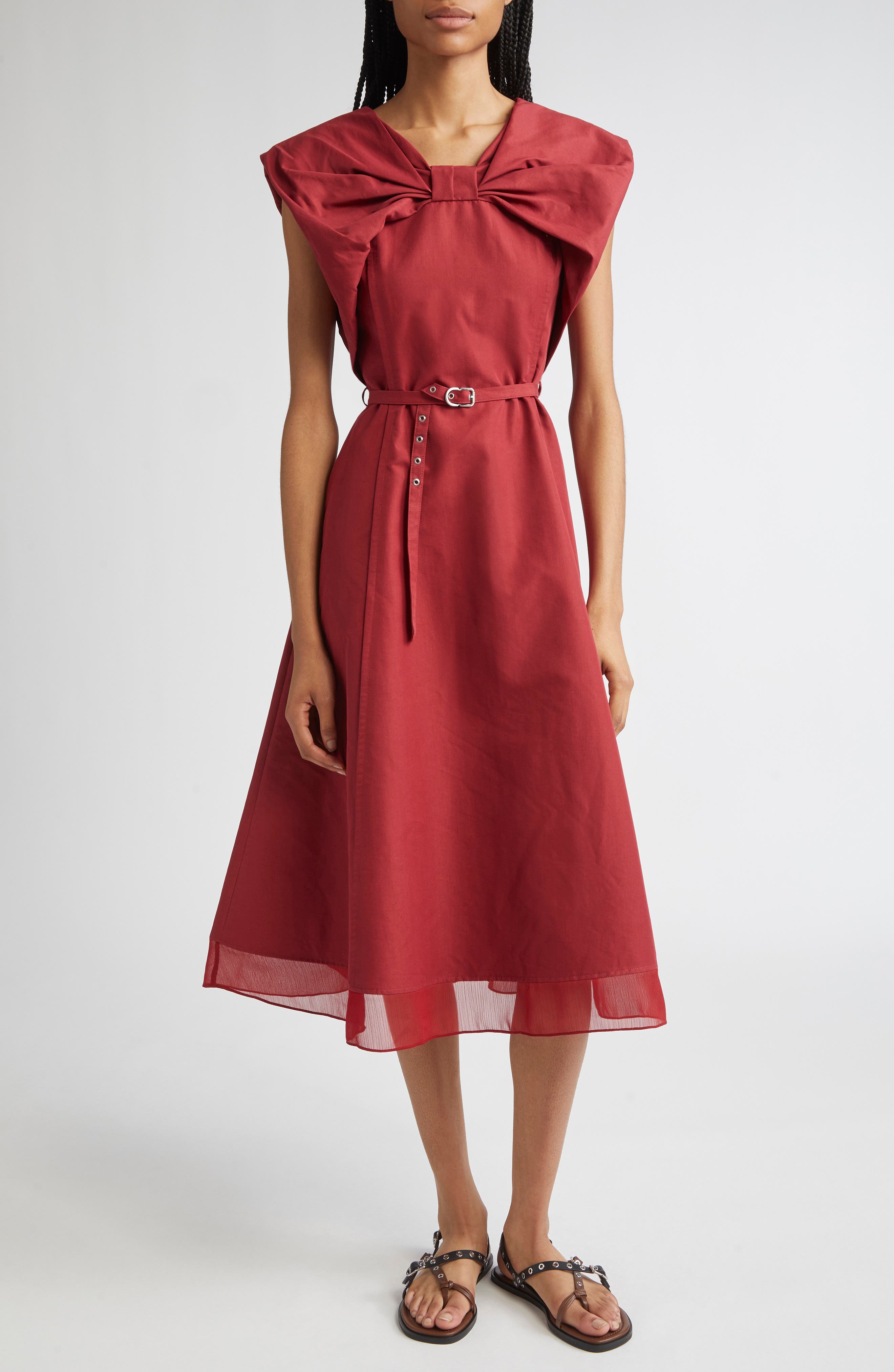 3.1 Phillip Lim Bow Belted Midi Dress