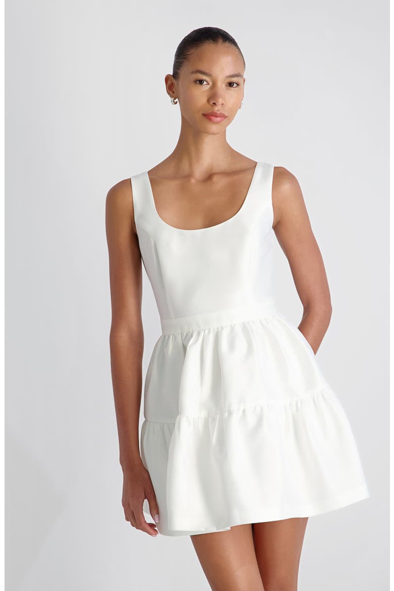 Sleeveless Tiered Ruffle Minidress, Alternate, color, SUMMER WHITE