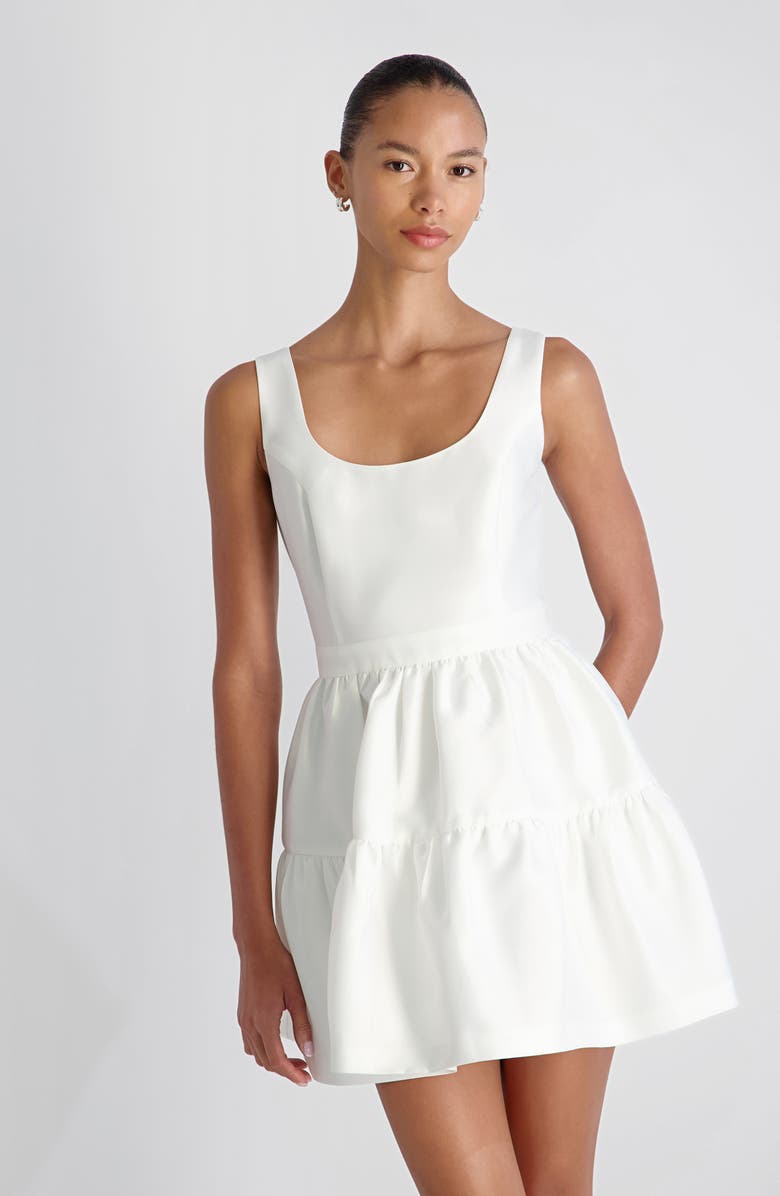 French Connection Sleeveless Tiered Ruffle Minidress, Alternate, color, 10-Summer White