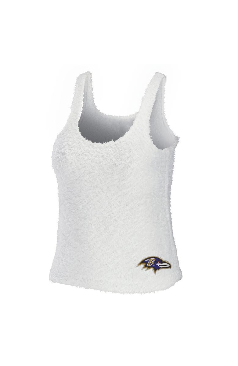 WEAR by Erin Andrews Women's WEAR by Erin Andrews Cream Baltimore Ravens Cozy Scoop Neck Tank Top & Pants Sleep Set, Alternate, color, Cream