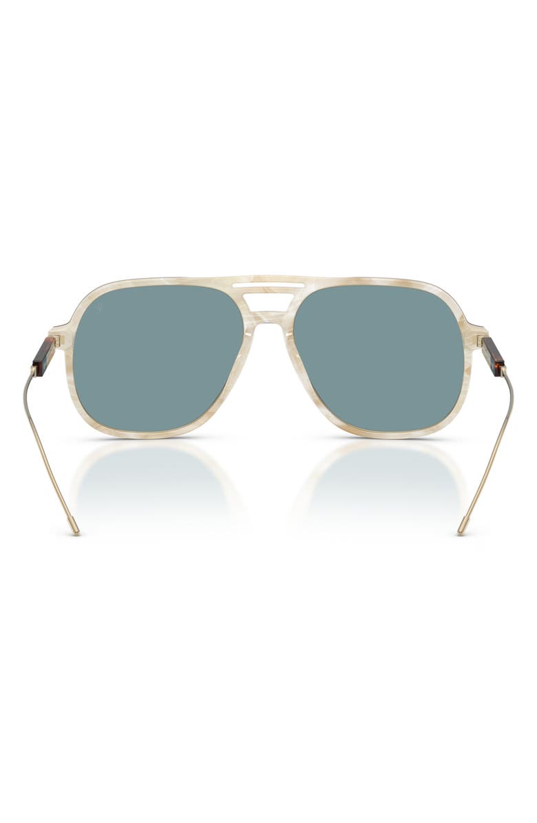 Brunello Cucinelli 57mm Pillow Sunglasses, Alternate, color, Havana / Night
