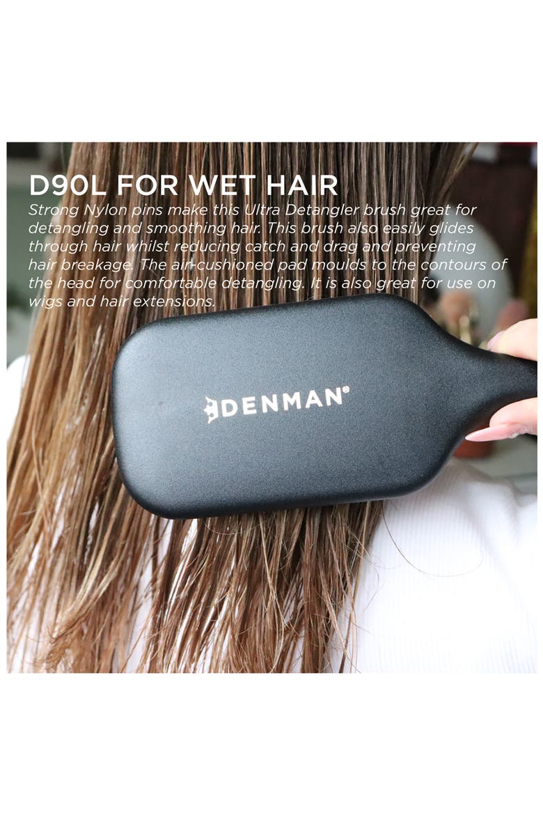 D90L The Ultra Detangler Paddle Brush, Alternate, color, BLACK