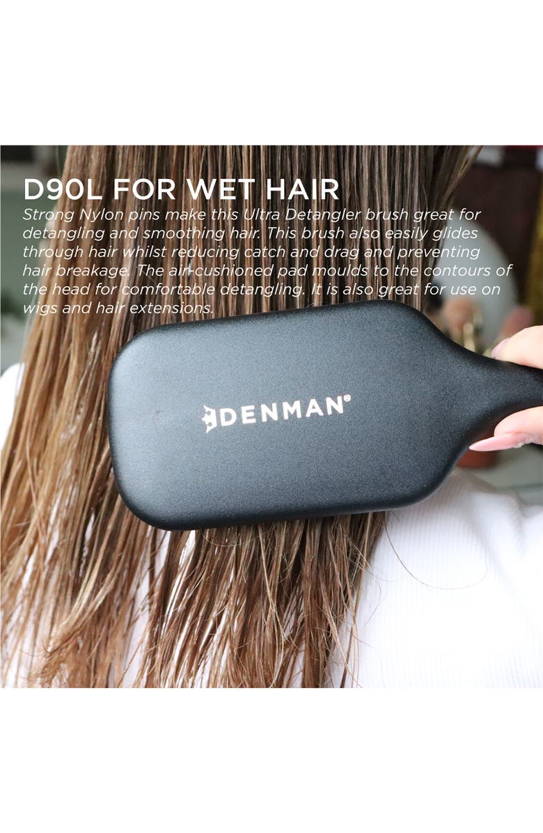 DENMAN D90L The Ultra Detangler Paddle Brush, Alternate, color, Black