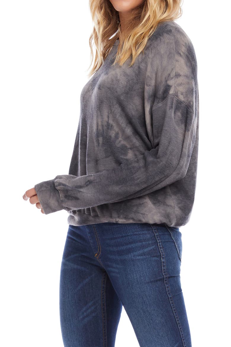 Tie Dye Sweatshirt, Alternate, color, DARK GREY