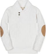 Hope & Henry Kids' Organic Long Sleeve Striped Shawl Collar Sweater