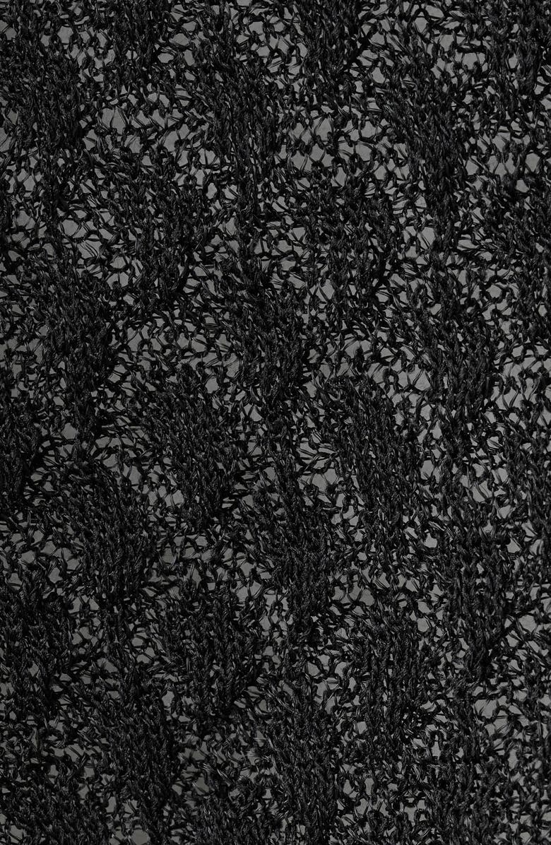 MANGO x Kaia Gerber Openwork Cardigan, Alternate, color, Black