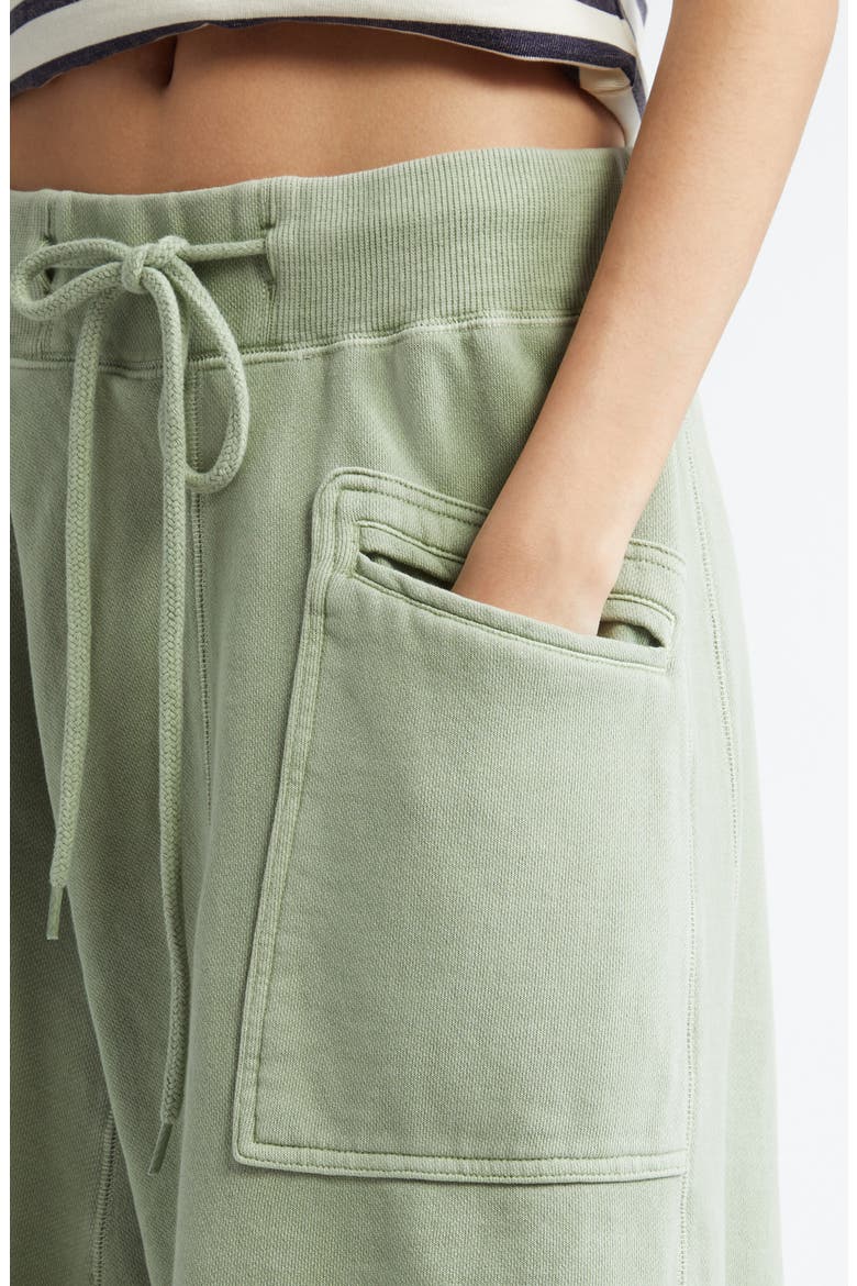 Crossover Sweat Shorts, Alternate, color, LIGHT OLIVE