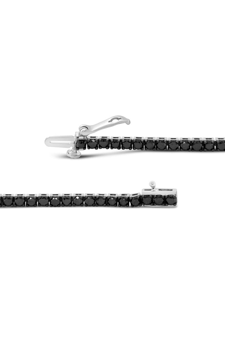 Haus of Brilliance Silver 4.0 Cttw Treated Black Diamond Classic Tennis Bracelet, Alternate, color, White