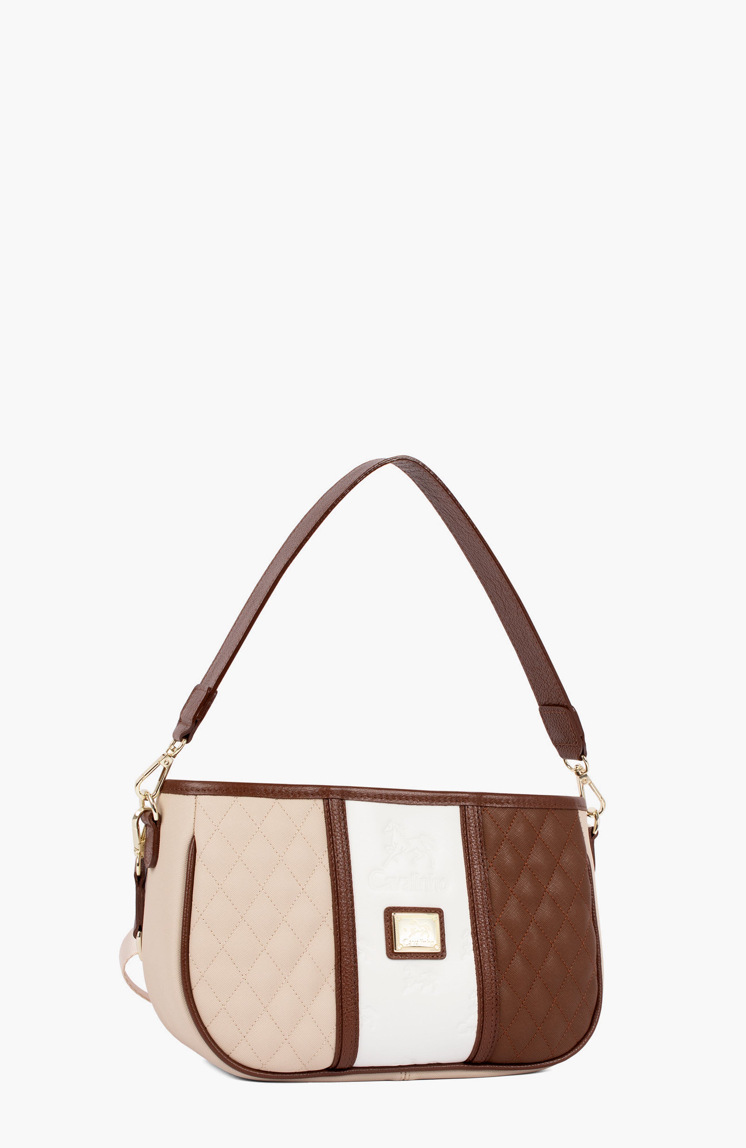 Sublime 615 Handbag, Alternate, color, Camel Brown / Beige / White