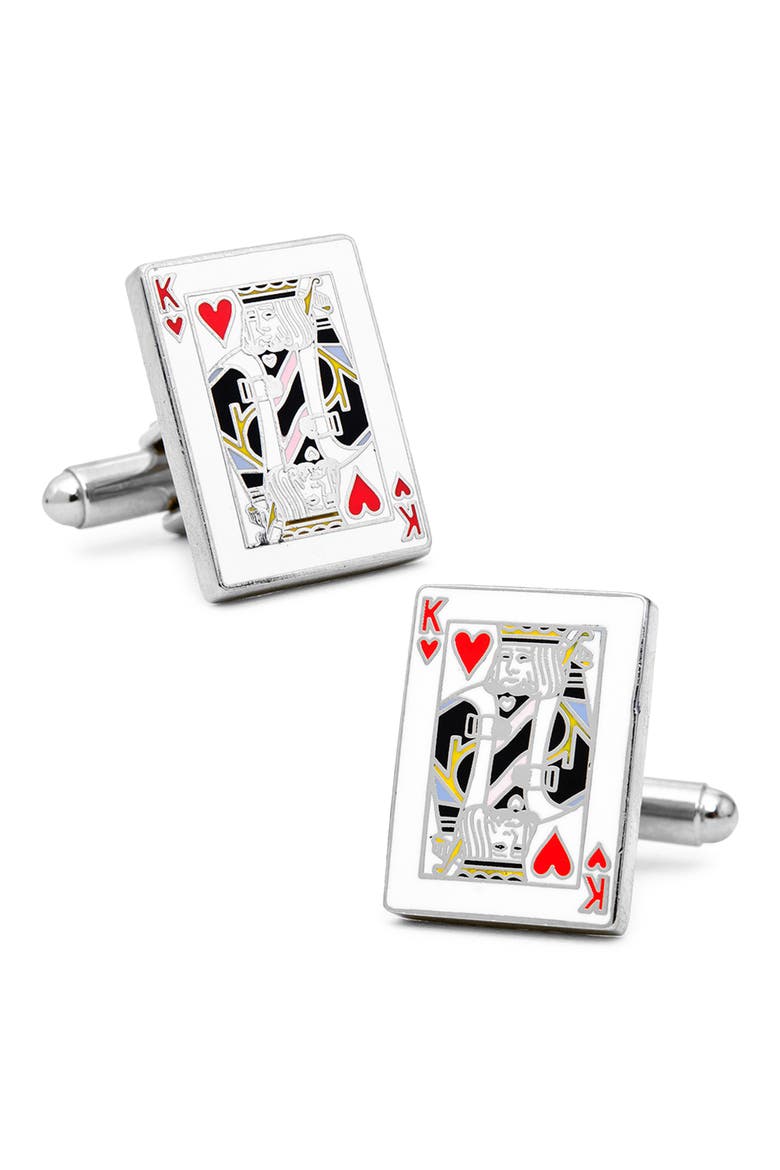Classic King Cuff Links, Main, color, RED