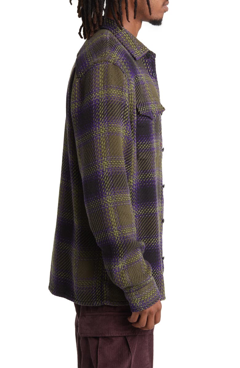 Vans Saviano Plaid Button-Up Overshirt, Alternate, color,