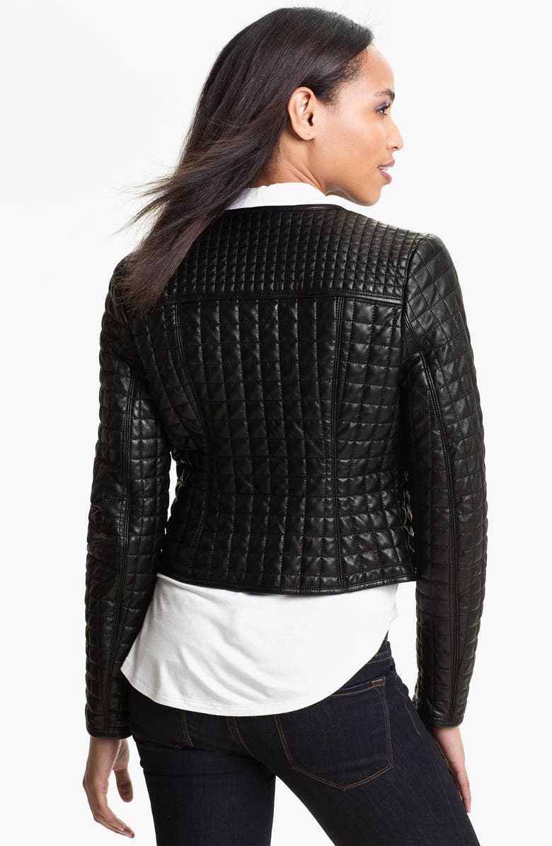 Two by Vince Camuto Quilted Faux Leather Jacket, Alternate, color, 