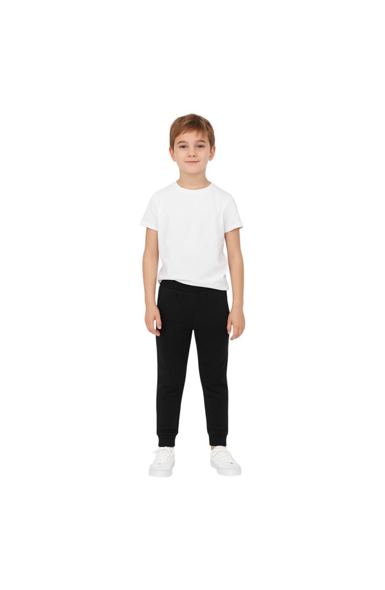 BenBen 4 Pack Boys Fleece Joggers with Pockets Warm Athletic Sweatpants for Kids, Alternate, color, Black/Grey/Charcoal/Navy