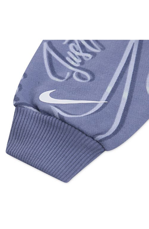 Nike Swoosh Print Sweatshirt & Dri-fit Skort Set In Blue