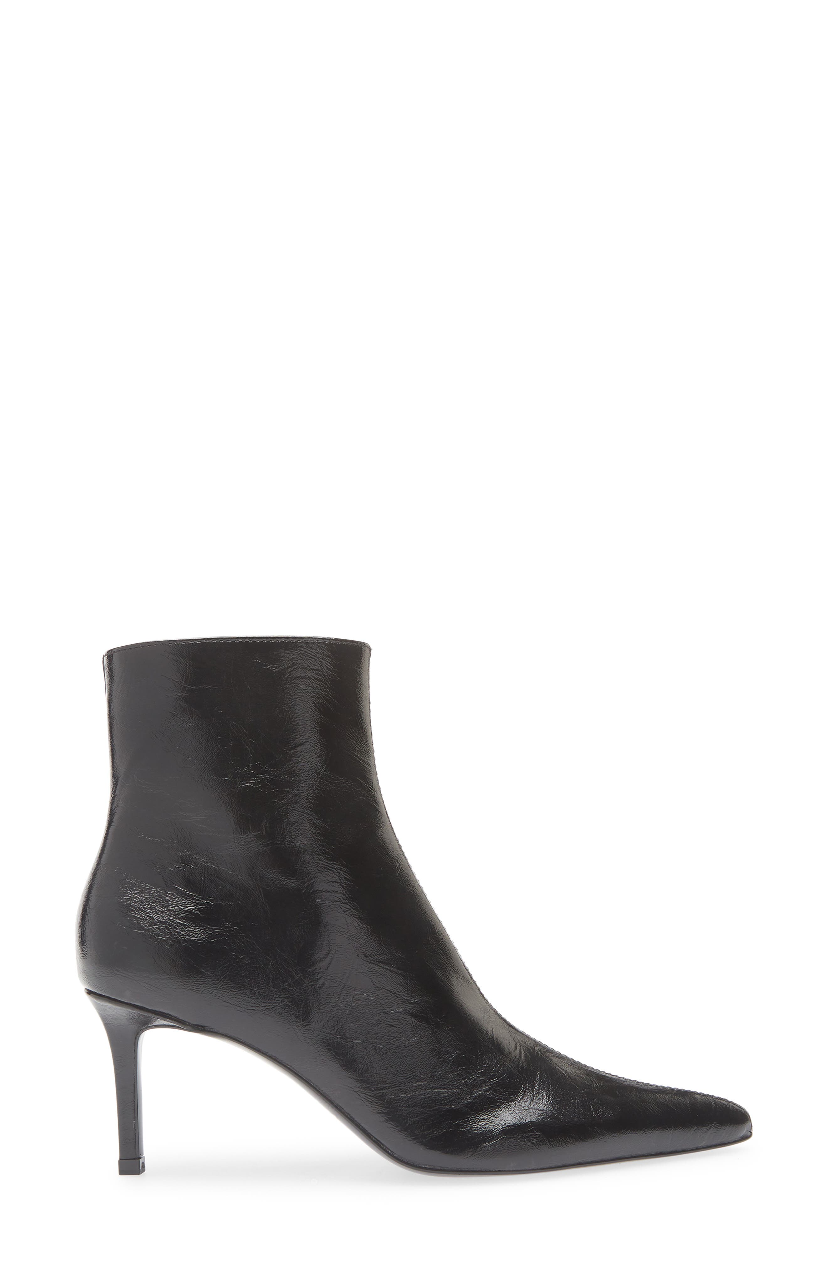 MANGO Valle Pointed Toe Bootie, Alternate, color, Black