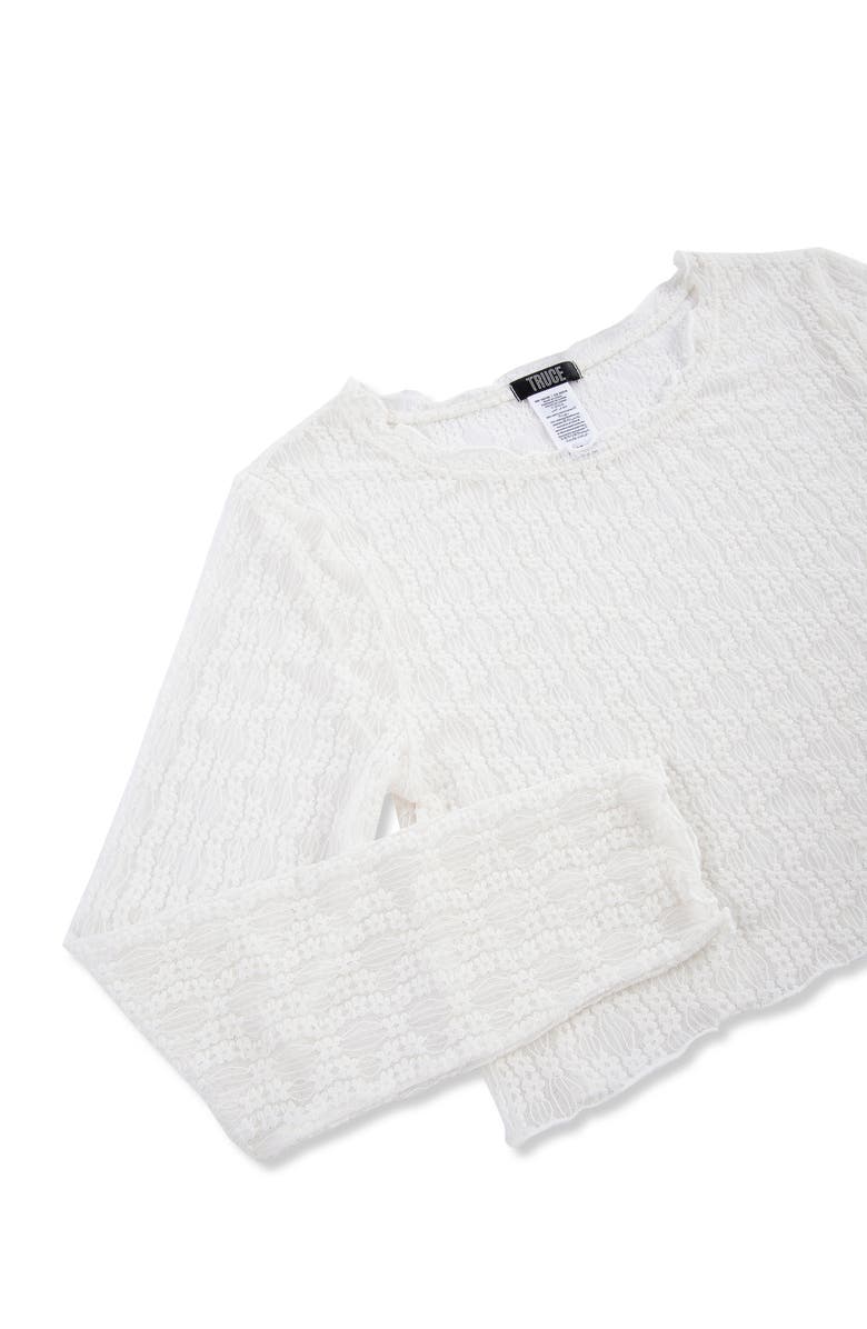 Truce Kids' Long Sleeve Mesh Top & Tank Set, Alternate, color, Off-White