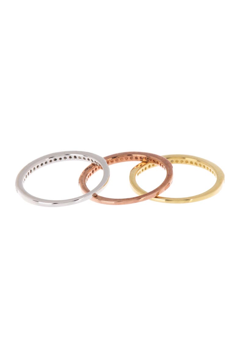 Tri-Tone Swarovski Crystal Half Eternity Band Set, Alternate, color, MULTI