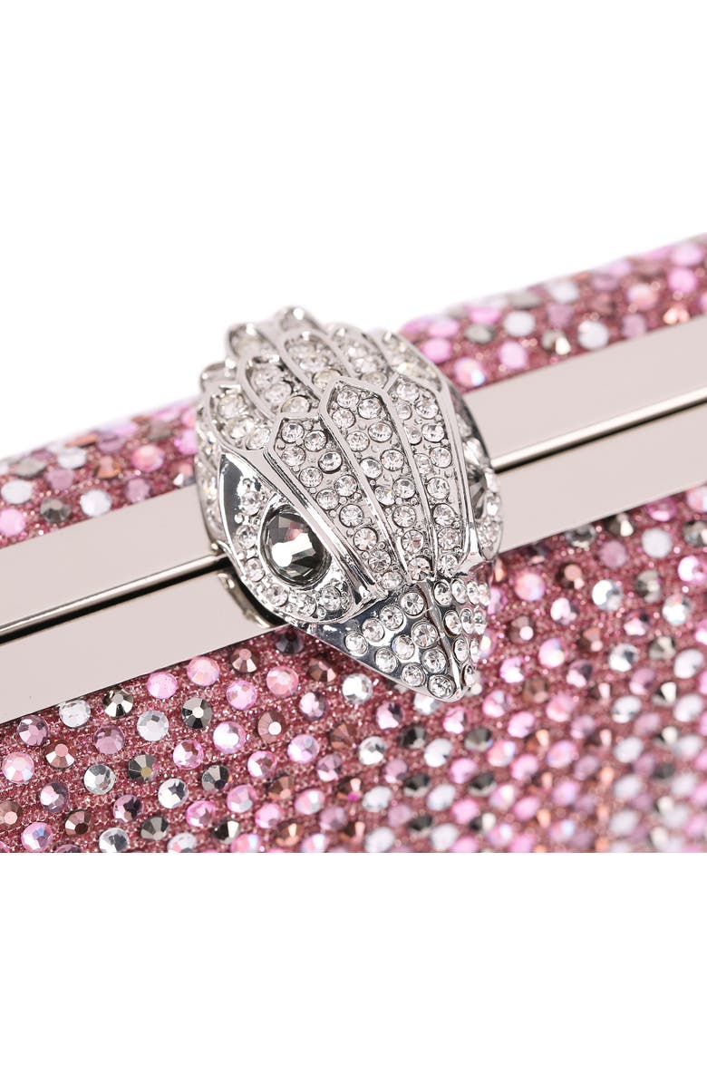 Kurt Geiger London Kensington Crystal Frame Clutch, Alternate, color, Open Pink