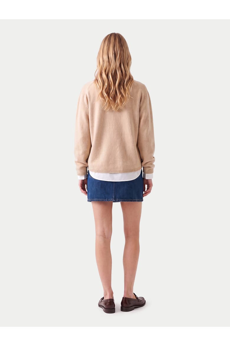 Cashmere V-neck Cardigan, Alternate, color, beige