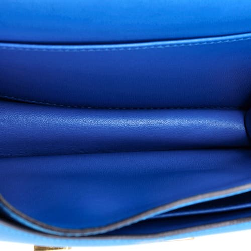 Pre-owned Hermes Hermes Constance Bag Evercolor 18 In Blue