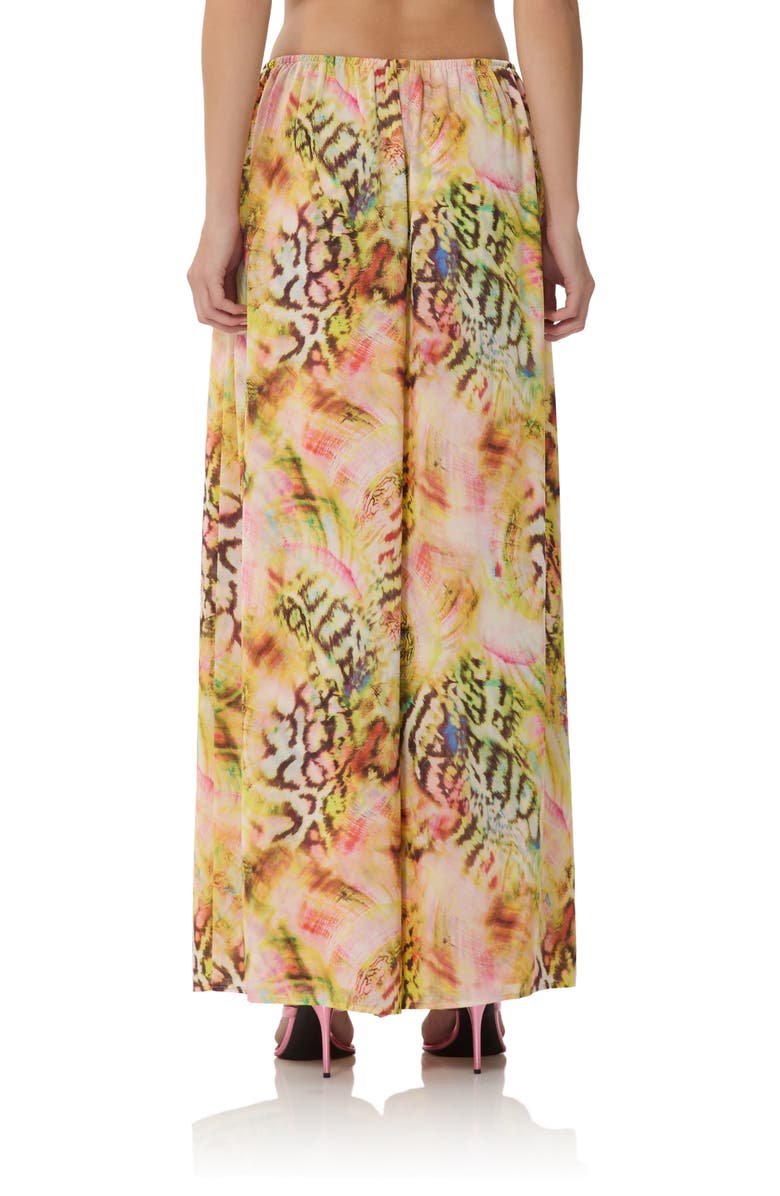AFRM Ivan Printed Wide Leg Drastring Pants, Alternate, color, Pink Shell Swirl