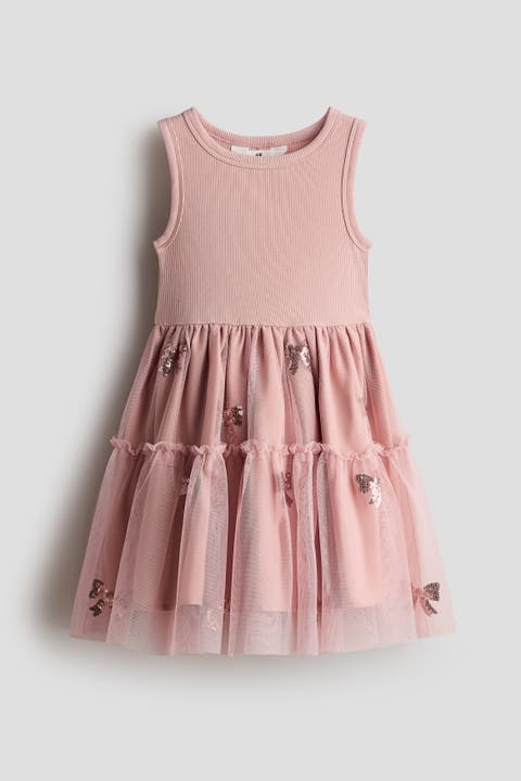 Dress with tulle skirt