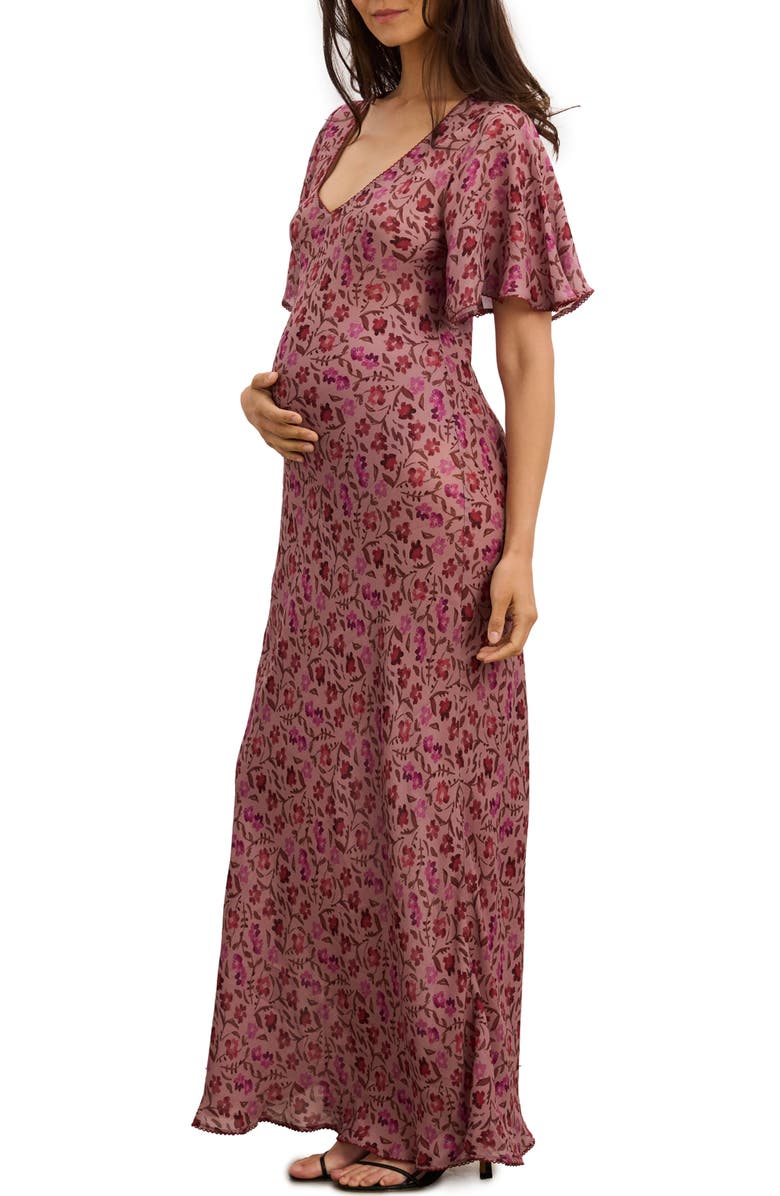 HATCH The Mirabelle Dress, Alternate, color, Twilight Mauve Floral