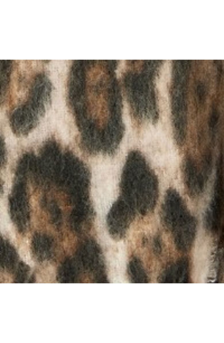 Yumi Leopard Print Super Soft Scarf, Alternate, color, Brown