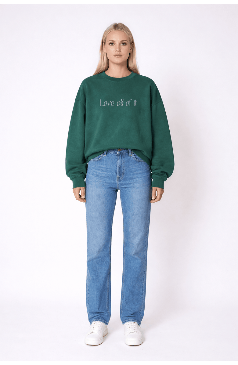 Lezat Sammie Cotton Sweatshirt, Alternate, color, Dark Grayeverything Will Be Ok