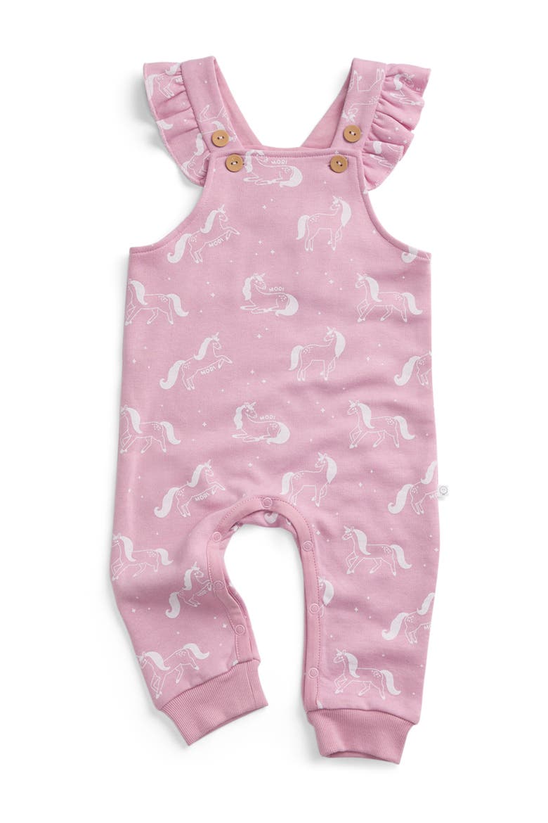 Unicorn Frill Dungarees, Main, color, Unicorn Print
