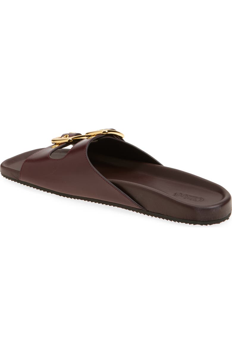 Chloé Polly Double Strap Slide Sandal, Alternate, color, Stormy Red