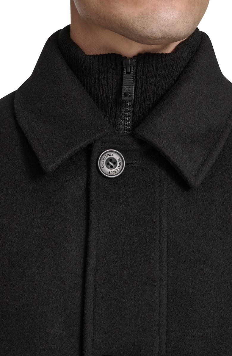 Kenneth Cole New York Single Button Wool Blend Knit Blazer, Alternate, color, Black