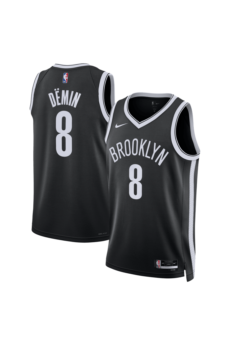 Unisex Nike Egor Dëmin Black Brooklyn Nets Swingman Jersey - Icon Edition, Main, color, Black