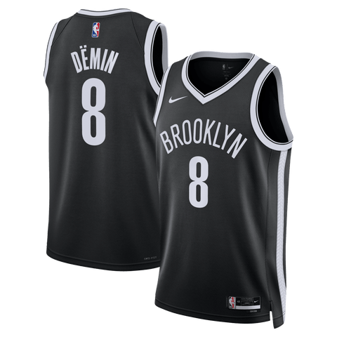 Unisex Nike Egor Dëmin Black Brooklyn Nets Swingman Jersey - Icon Edition