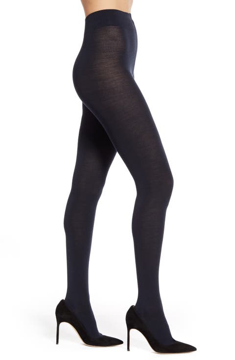 Virgin Wool Blend Tights