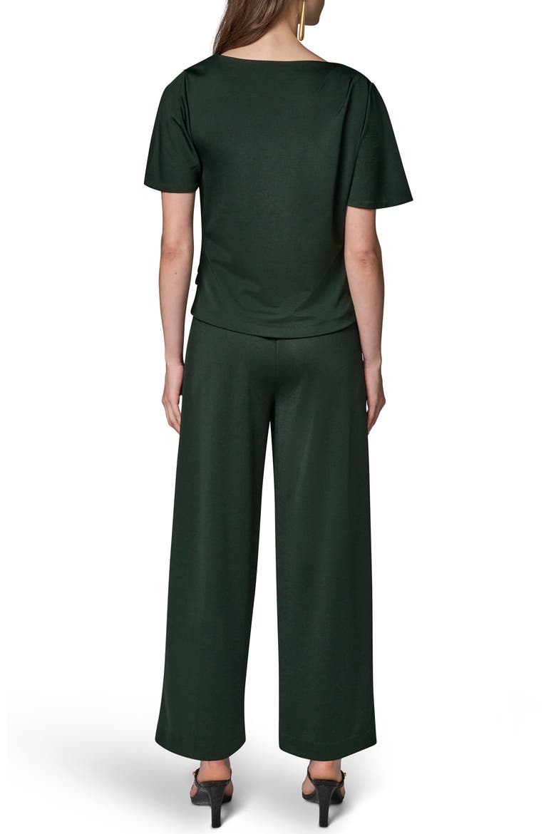 Ruched Side Short Sleeve Shirt, Alternate, color, BLK FOREST