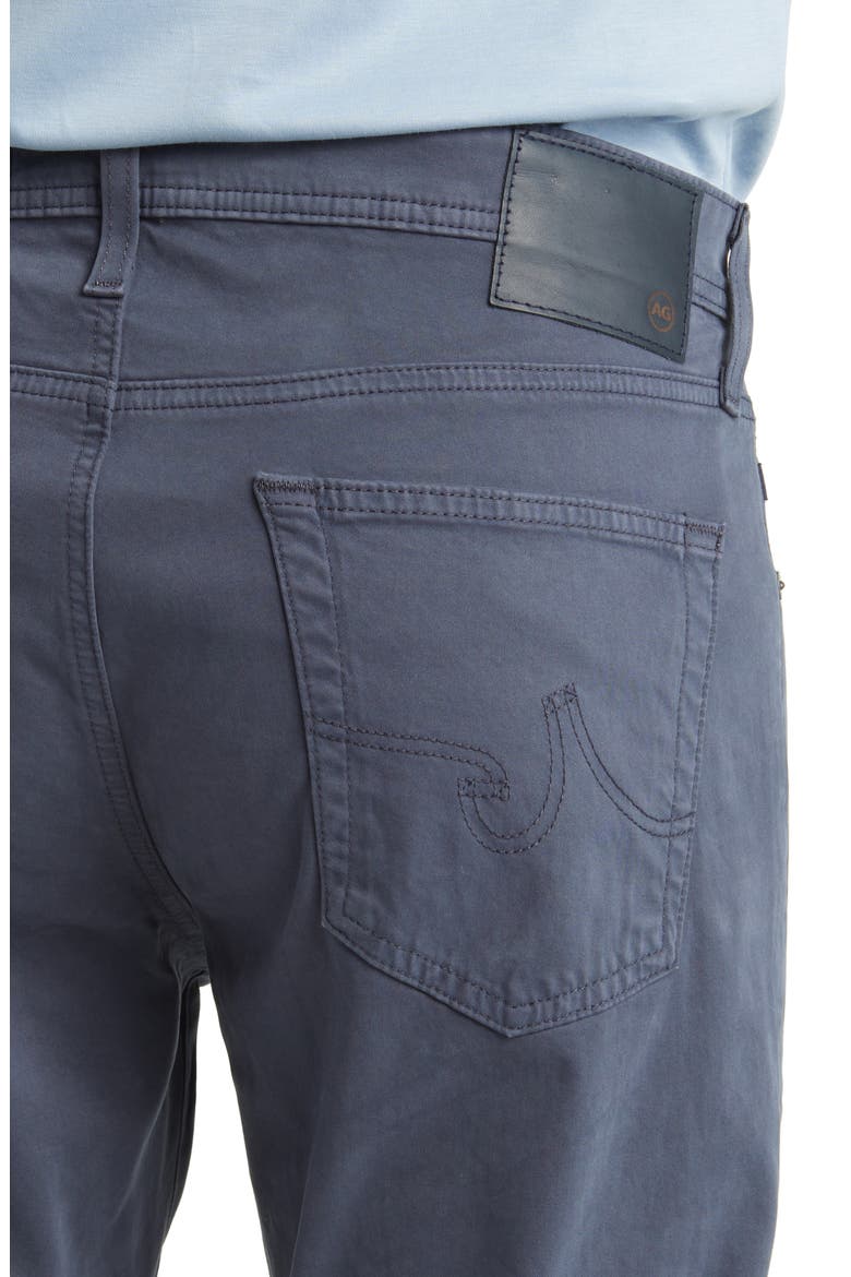 Tellis Sueded Stretch Sateen Slim Leg Pants (Nordstrom Exclusive), Alternate, color, BLUE NOTE