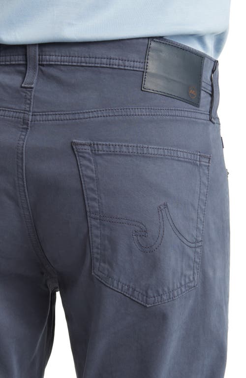 Ag Tellis Sueded Stretch Sateen Slim Leg Pants In Blue Note