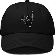 Dalix Black Cat Embroidered Casual Hat