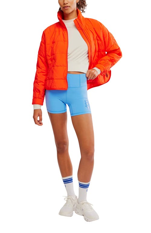 Free People Never Better Logo Bike Shorts In Animal Print