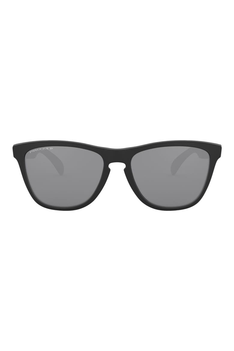 55mm Square Polarized Sunglasses, Main, color, BLACK / GREY