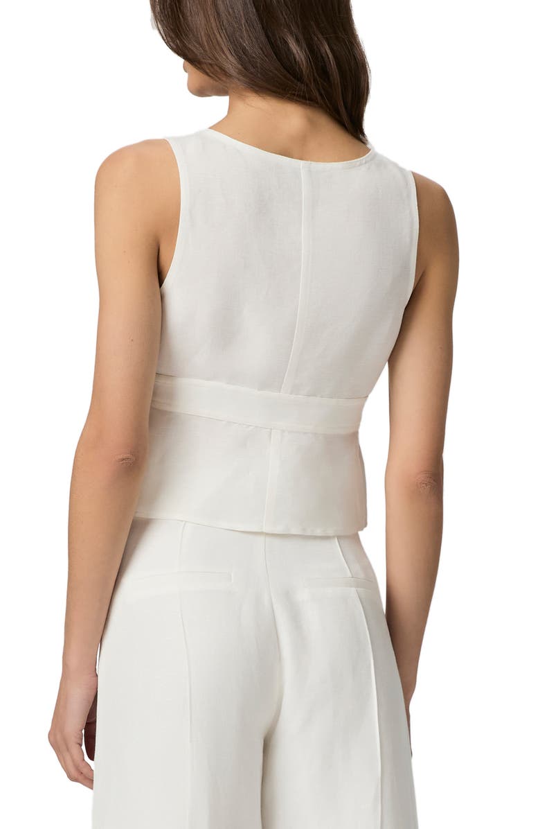 PAIGE Caine Linen Blend Button-Up Tank, Alternate, color, White