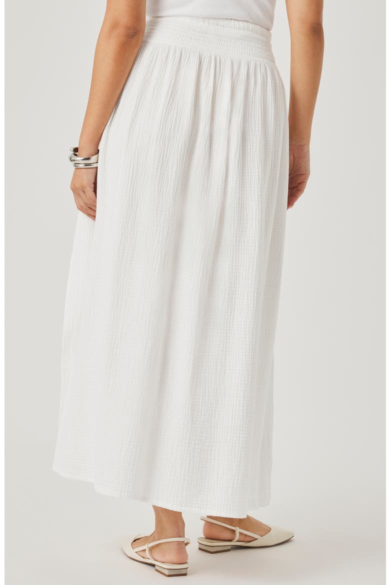 Ava Tie Waist Gauze Maxi Skirt, Alternate, color, WHITE