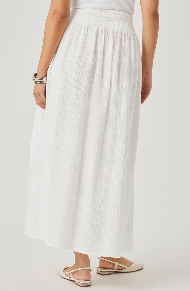 Splendid Ava Tie Waist Gauze Maxi Skirt, Alternate, color, White