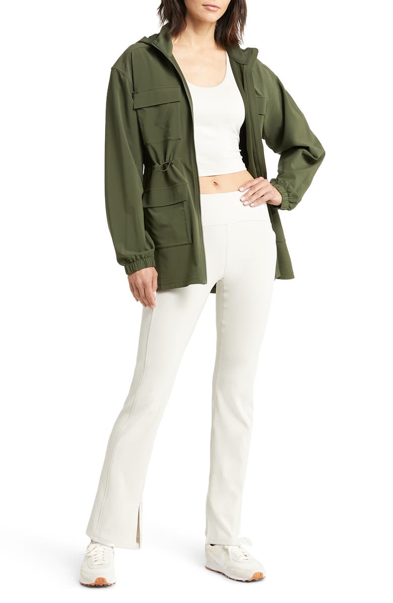 Zella Interlude Rib High Waist Pocket Leggings, Alternate, color,